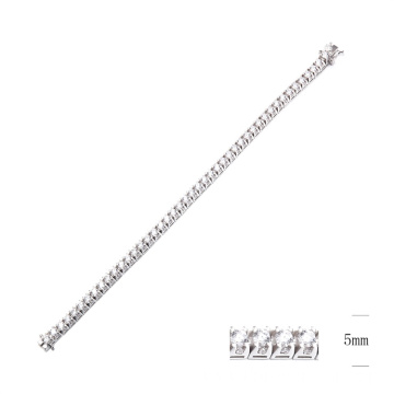 3mm 4mm 5mm Brass Zircon Tennis Chain Bracelet